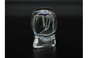 フランス　Baccarat　バカラ　カバ　美しい透明感が魅力の置物3点セット(動物、アニマル、オブジェ、ディスプレイ、フルレッドクリスタルガラス)(R-081480)