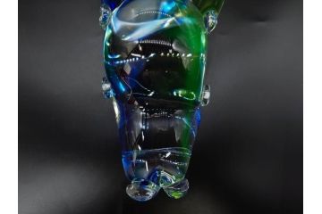 イタリア　V. NASON&C MURANO　ムラノガラス　カバ　愛嬌を感じる置物3点セット(動物、アニマル、ムラーノガラス、ベネチアンガラス、ヴェネチアングラス、オブジェ、ディスプレイ)(R-081481)