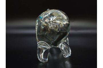 イタリア　V. NASON&C MURANO　ムラノガラス　カバ　愛嬌を感じる置物3点セット(動物、アニマル、ムラーノガラス、ベネチアンガラス、ヴェネチアングラス、オブジェ、ディスプレイ)(R-081481)
