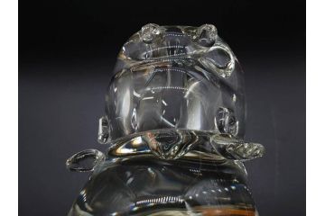 イタリア　V. NASON&C MURANO　ムラノガラス　カバ　愛嬌を感じる置物3点セット(動物、アニマル、ムラーノガラス、ベネチアンガラス、ヴェネチアングラス、オブジェ、ディスプレイ)(R-081481)