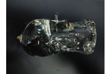 イタリア　V. NASON&C MURANO　ムラノガラス　カバ　愛嬌を感じる置物3点セット(動物、アニマル、ムラーノガラス、ベネチアンガラス、ヴェネチアングラス、オブジェ、ディスプレイ)(R-081481)