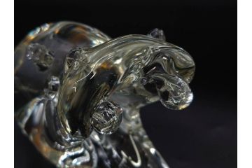 イタリア　V. NASON&C MURANO　ムラノガラス　カバ　愛嬌を感じる置物3点セット(動物、アニマル、ムラーノガラス、ベネチアンガラス、ヴェネチアングラス、オブジェ、ディスプレイ)(R-081481)