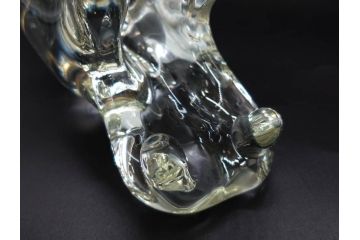 イタリア　V. NASON&C MURANO　ムラノガラス　カバ　愛嬌を感じる置物3点セット(動物、アニマル、ムラーノガラス、ベネチアンガラス、ヴェネチアングラス、オブジェ、ディスプレイ)(R-081481)