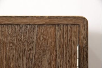 中古　美品　伝統工芸士　岡本国昭作　紀州　焼桐仕上げの衣装盆付き総桐箪笥(並厚)・上段(桐たんす、着物箪笥、衣装箪笥)(R-081482)