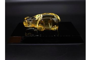 Pukeberg(プーケベリ)　Villeroy&Boch(ビレロイ&ボッホ)　HOYA(ホヤ)　カバ　置物6点セット(動物、アニマル、オブジェ、ディスプレイ、ガラス、硝子、スウェーデン、北欧、ドイツ)(R-081491)