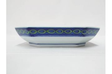 源右衛門窯　有田焼　緑彩葡萄絵　赤絵梅地紋　染付梅鳥　古染風梅紋　染付梅地紋絵割?　食卓に華を添える小鉢5客&中方皿4枚セット(果物、花、向付、深鉢、深皿、角皿、中皿、和皿、和食器、裏印、共箱付き)(R-081492)