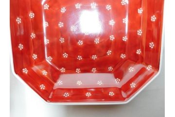 源右衛門窯　有田焼　緑彩葡萄絵　赤絵梅地紋　染付梅鳥　古染風梅紋　染付梅地紋絵割?　食卓に華を添える小鉢5客&中方皿4枚セット(果物、花、向付、深鉢、深皿、角皿、中皿、和皿、和食器、裏印、共箱付き)(R-081492)