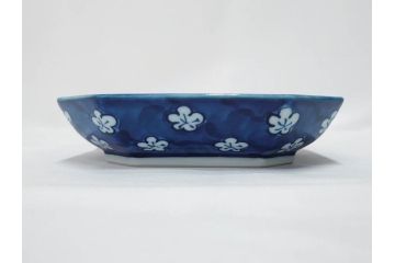 源右衛門窯　有田焼　緑彩葡萄絵　赤絵梅地紋　染付梅鳥　古染風梅紋　染付梅地紋絵割?　食卓に華を添える小鉢5客&中方皿4枚セット(果物、花、向付、深鉢、深皿、角皿、中皿、和皿、和食器、裏印、共箱付き)(R-081492)