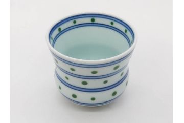 源右衛門窯　有田焼　染錦萩絵　青磁木ノ葉文　染錦筋丸紋　染錦柘榴絵　匠の美技に感嘆する花瓶&湯呑み15客セット(ティファニー?、Tiffany?、花生、花活、花入れ、花器、フラワーベース、湯のみ、ぐい呑み、煎茶、茶器、和食器、)(R-081494)