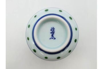 源右衛門窯　有田焼　染錦萩絵　青磁木ノ葉文　染錦筋丸紋　染錦柘榴絵　匠の美技に感嘆する花瓶&湯呑み15客セット(ティファニー?、Tiffany?、花生、花活、花入れ、花器、フラワーベース、湯のみ、ぐい呑み、煎茶、茶器、和食器、)(R-081494)