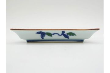 源右衛門窯　有田焼　染錦柘榴絵　食卓を賑やかに演出する銘々皿15枚セット(果物、八角皿、角皿、丸皿、小皿、中皿、変形皿、和皿、和食器、裏印、共箱付き)(R-081495)