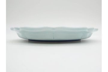 田代亮秀　有田焼　古代丸紋　小鉢　緑彩牡丹唐草紋　染錦花割紋　紺朱古代丸紋　3.5寸・7.1寸・8.9寸　優美なデザインが美しい皿2枚&鉢2客セット(向付、深鉢、大皿、深皿、和皿、和食器、裏印、共箱付き、三寸五分、七寸一分、八寸九分)(R-081497)