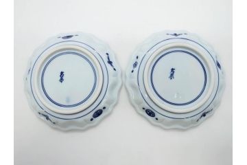 田代亮秀　有田焼　染錦面取唐花　絵変り　角皿　稔割祥瑞　3.6寸・4.5寸・5.4寸　皿10枚&小鉢セット(花割、向付、深鉢、深皿、銘々皿、取り皿、中皿、和皿、和食器、共箱付き、三寸六分、四寸五分、五寸四分)(R-081499)