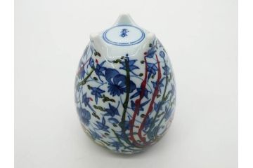 田代亮秀　有田焼　染錦鳳凰唐草紋　雅な佇まいの香炉(香爐、仏具、茶道具、裏印、共箱付き)(R-081503)