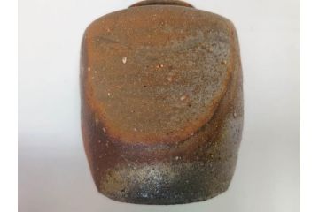 小西陶蔵　青備前　香炉/備前　茶入れ　土の温かみを感じる味わい深い香炉&茶入セット(香爐、仏具、茶道具、茶陶、茶入れ、抹茶、蓋物、小蓋物、共箱付き、仕覆付き)(R-081506)