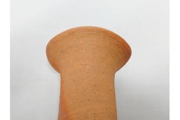 小西陶蔵　備前　長首　高さ 約36cm　窯変の美が際立つ花入(花瓶、花器、花生、花活、和食器、裏印、共箱付き)(R-081507)