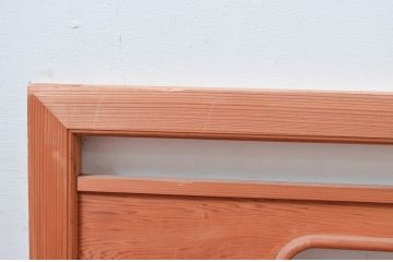 アンティーク建具　上手物!!　迫力のある龍と雷に波の図柄が魅力的な両面彫刻欄間1枚(明かり取り、明り取り)(製作費推定140万円)(R-081531)
