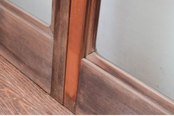 アンティーク建具　どこか懐かしい雰囲気漂う大判ガラス戸4枚セット(引き戸)(R-081572)