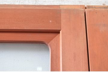 アンティーク建具　どこか懐かしい雰囲気漂う大判ガラス戸4枚セット(引き戸)(R-081572)