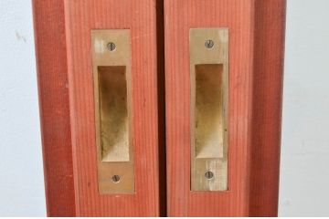 アンティーク建具　どこか懐かしい雰囲気漂う大判ガラス戸4枚セット(引き戸)(R-081572)