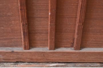 アンティーク建具　落ち着いた和の空間を演出する幅狭ガラス戸4枚セット(引き戸)(R-081573)