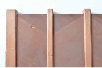 アンティーク建具　凝ったデザインが目を惹かれる!数奇屋の門扉1対2枚セット(板戸、ドア)(R-081575)
