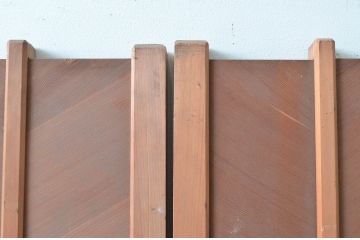 アンティーク建具　凝ったデザインが目を惹かれる!数奇屋の門扉1対2枚セット(板戸、ドア)(R-081575)