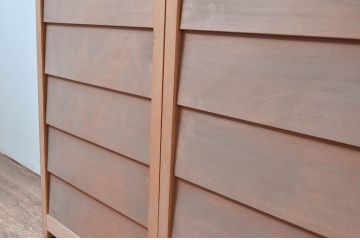 アンティーク建具　凝ったデザインが目を惹かれる!数奇屋の門扉1対2枚セット(板戸、ドア)(R-081575)