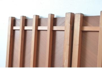 アンティーク建具　凝ったデザインが目を惹かれる!数奇屋の門扉1対2枚セット(板戸、ドア)(R-081575)