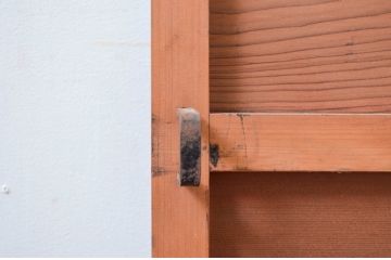 アンティーク建具　凝ったデザインが目を惹かれる!数奇屋の門扉1対2枚セット(板戸、ドア)(R-081575)