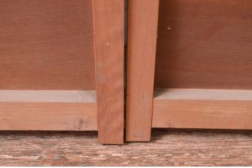 アンティーク建具　凝ったデザインが目を惹かれる!数奇屋の門扉1対2枚セット(板戸、ドア)(R-081575)