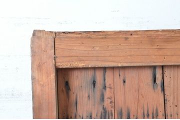 アンティーク建具　重厚な雰囲気漂う鉄板張りの蔵戸1枚(鉄扉、玄関戸、引き戸)(R-081577)
