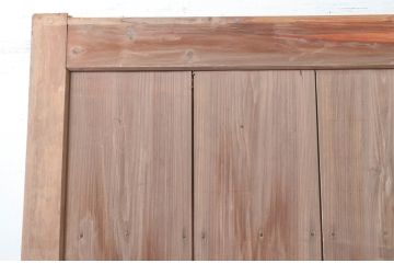 アンティーク建具　簡素な杉材の蔵戸1枚(玄関戸、引き戸)(R-081578)