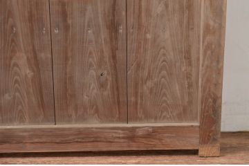 アンティーク建具　簡素な杉材の蔵戸1枚(玄関戸、引き戸)(R-081578)