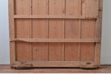 アンティーク建具　簡素な杉材の蔵戸1枚(玄関戸、引き戸)(R-081578)