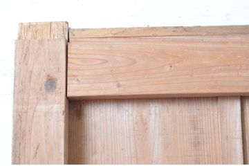 アンティーク建具　簡素な杉材の蔵戸1枚(玄関戸、引き戸)(R-081578)