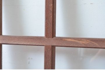 アンティーク建具　レトロな雰囲気漂う両開き扉1対2枚セット (ガラス扉、ドア)(R-081579)