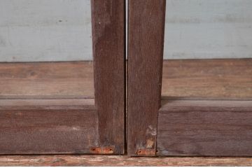 アンティーク建具　レトロな雰囲気漂う両開き扉1対2枚セット (ガラス扉、ドア)(R-081579)