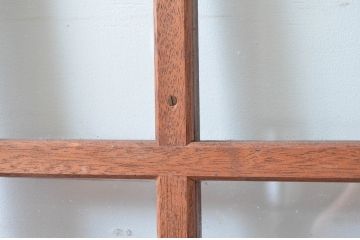 アンティーク建具　レトロな雰囲気漂う両開き扉1対2枚セット (ガラス扉、ドア)(R-081579)