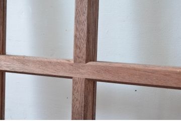 アンティーク建具　レトロな雰囲気漂う両開き扉1対2枚セット (ガラス扉、ドア)(R-081580)