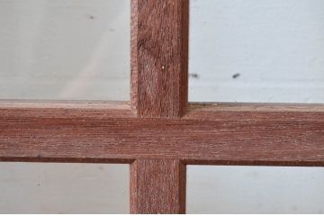 アンティーク建具　レトロな雰囲気漂う両開き扉1対2枚セット (ガラス扉、ドア)(R-081580)