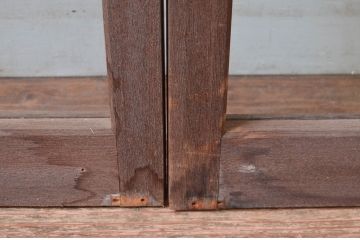 アンティーク建具　レトロな雰囲気漂う両開き扉1対2枚セット (ガラス扉、ドア)(R-081580)