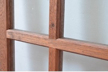 アンティーク建具　レトロな雰囲気漂う両開き扉1対2枚セット (ガラス扉、ドア)(R-081580)