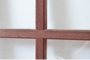 アンティーク建具　レトロな雰囲気漂う両開き扉1対2枚セット (ガラス扉、ドア)(R-081581)