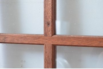 アンティーク建具　レトロな雰囲気漂う両開き扉1対2枚セット (ガラス扉、ドア)(R-081581)