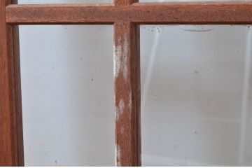 アンティーク建具　レトロな雰囲気漂う両開き扉1対2枚セット (ガラス扉、ドア)(R-081581)
