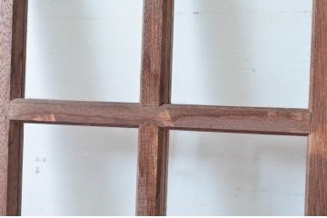 アンティーク建具　レトロな雰囲気漂う両開き扉1対2枚セット (ガラス扉、ドア)(R-081582)