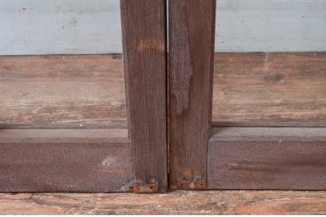 アンティーク建具　レトロな雰囲気漂う両開き扉1対2枚セット (ガラス扉、ドア)(R-081582)