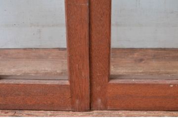 アンティーク建具　レトロな雰囲気漂う両開き扉1対2枚セット (ガラス扉、ドア)(R-081582)