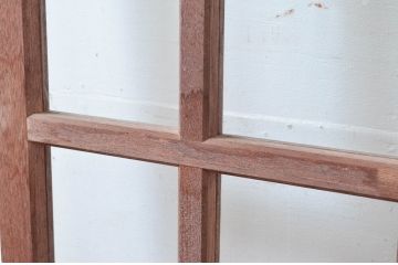 アンティーク建具　レトロな雰囲気漂う両開き扉1対2枚セット (ガラス扉、ドア)(R-081583)
